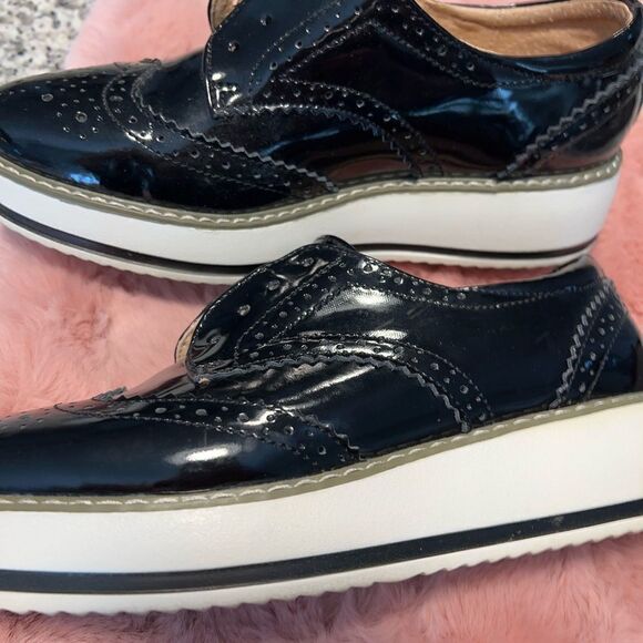 DADAWEN Platform Lace-Up Wingtips Square Toe Oxford. 9.5. - Picture 7 of 8